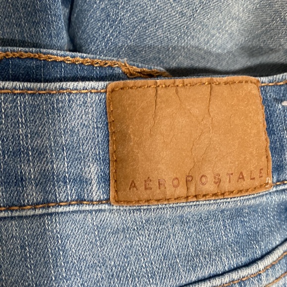 Aeropostale Jeans Women Blue Distressed Look FLEX EFFECTS High Waisted SIZE 00 - Picture 6 of 11